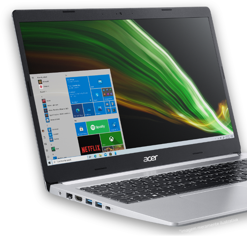 Notebook Acer Aspire 5 A515-54-56W9 Intel Core i5-10210U 8GB 256GB SSD M.2 15,6 Full HD Windows 10 Home,Cinza